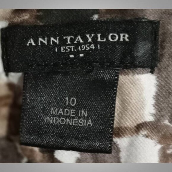 Ann Taylor tan black skirt size 10 - Picture 3 of 4